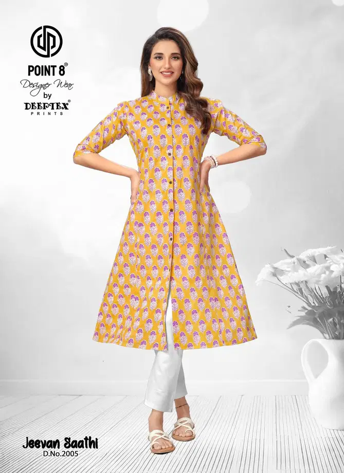 Jeevan Sathi Vol 2 By Deeptex A Line Cotton Printed Kurti Suppliers In India